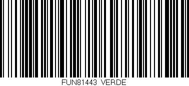 Código de barras (EAN, GTIN, SKU, ISBN): 'FUN81443/VERDE'