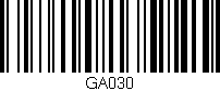 Código de barras (EAN, GTIN, SKU, ISBN): 'GA030'