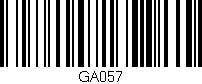 Código de barras (EAN, GTIN, SKU, ISBN): 'GA057'