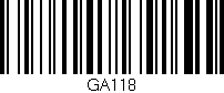 Código de barras (EAN, GTIN, SKU, ISBN): 'GA118'