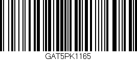 Código de barras (EAN, GTIN, SKU, ISBN): 'GAT5PK1165'