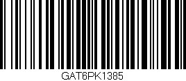 Código de barras (EAN, GTIN, SKU, ISBN): 'GAT6PK1385'