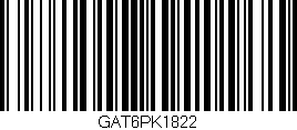 Código de barras (EAN, GTIN, SKU, ISBN): 'GAT6PK1822'