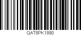 Código de barras (EAN, GTIN, SKU, ISBN): 'GAT6PK1890'
