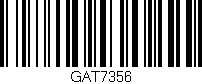 Código de barras (EAN, GTIN, SKU, ISBN): 'GAT7356'