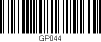 Código de barras (EAN, GTIN, SKU, ISBN): 'GP044'