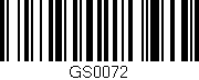 Código de barras (EAN, GTIN, SKU, ISBN): 'GS0072'