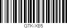 Código de barras (EAN, GTIN, SKU, ISBN): 'GTK-XB5'