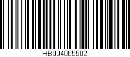 Código de barras (EAN, GTIN, SKU, ISBN): 'HB004065502'