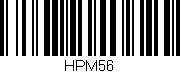 Código de barras (EAN, GTIN, SKU, ISBN): 'HPM56'