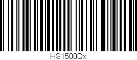 Código de barras (EAN, GTIN, SKU, ISBN): 'HS1500Dx'