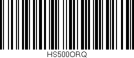 Código de barras (EAN, GTIN, SKU, ISBN): 'HS500ORQ'