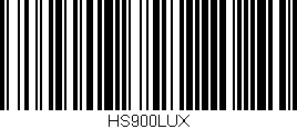 Código de barras (EAN, GTIN, SKU, ISBN): 'HS900LUX'