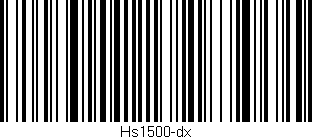 Código de barras (EAN, GTIN, SKU, ISBN): 'Hs1500-dx'