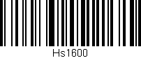 Código de barras (EAN, GTIN, SKU, ISBN): 'Hs1600'