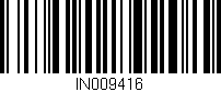 Código de barras (EAN, GTIN, SKU, ISBN): 'IN009416'