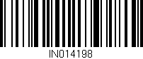 Código de barras (EAN, GTIN, SKU, ISBN): 'IN014198'