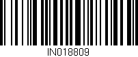 Código de barras (EAN, GTIN, SKU, ISBN): 'IN018809'