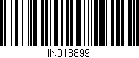 Código de barras (EAN, GTIN, SKU, ISBN): 'IN018899'