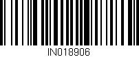 Código de barras (EAN, GTIN, SKU, ISBN): 'IN018906'