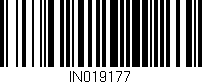 Código de barras (EAN, GTIN, SKU, ISBN): 'IN019177'