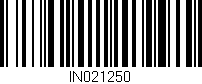 Código de barras (EAN, GTIN, SKU, ISBN): 'IN021250'