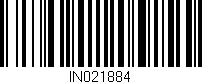 Código de barras (EAN, GTIN, SKU, ISBN): 'IN021884'