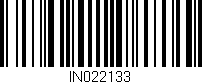 Código de barras (EAN, GTIN, SKU, ISBN): 'IN022133'