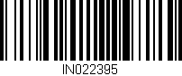 Código de barras (EAN, GTIN, SKU, ISBN): 'IN022395'