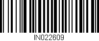 Código de barras (EAN, GTIN, SKU, ISBN): 'IN022609'