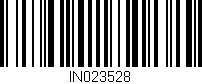 Código de barras (EAN, GTIN, SKU, ISBN): 'IN023528'