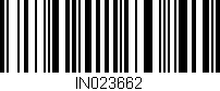 Código de barras (EAN, GTIN, SKU, ISBN): 'IN023662'