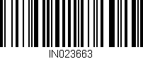 Código de barras (EAN, GTIN, SKU, ISBN): 'IN023663'