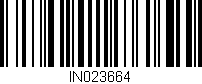Código de barras (EAN, GTIN, SKU, ISBN): 'IN023664'