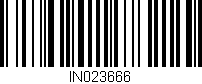 Código de barras (EAN, GTIN, SKU, ISBN): 'IN023666'