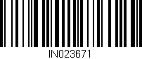 Código de barras (EAN, GTIN, SKU, ISBN): 'IN023671'