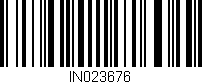 Código de barras (EAN, GTIN, SKU, ISBN): 'IN023676'