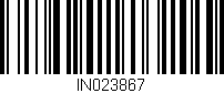 Código de barras (EAN, GTIN, SKU, ISBN): 'IN023867'
