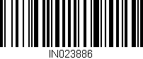 Código de barras (EAN, GTIN, SKU, ISBN): 'IN023886'