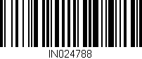 Código de barras (EAN, GTIN, SKU, ISBN): 'IN024788'