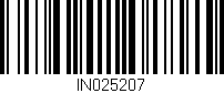 Código de barras (EAN, GTIN, SKU, ISBN): 'IN025207'