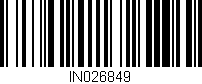 Código de barras (EAN, GTIN, SKU, ISBN): 'IN026849'