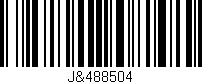 Código de barras (EAN, GTIN, SKU, ISBN): 'J&488504'