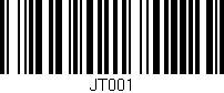 Código de barras (EAN, GTIN, SKU, ISBN): 'JT001'