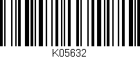 Código de barras (EAN, GTIN, SKU, ISBN): 'K05632'