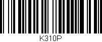 Código de barras (EAN, GTIN, SKU, ISBN): 'K310P'