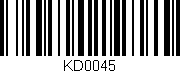 Código de barras (EAN, GTIN, SKU, ISBN): 'KD0045'