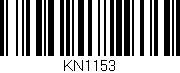 Código de barras (EAN, GTIN, SKU, ISBN): 'KN1153'