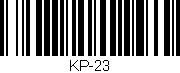 Código de barras (EAN, GTIN, SKU, ISBN): 'KP-23'