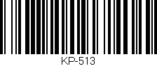Código de barras (EAN, GTIN, SKU, ISBN): 'KP-513'